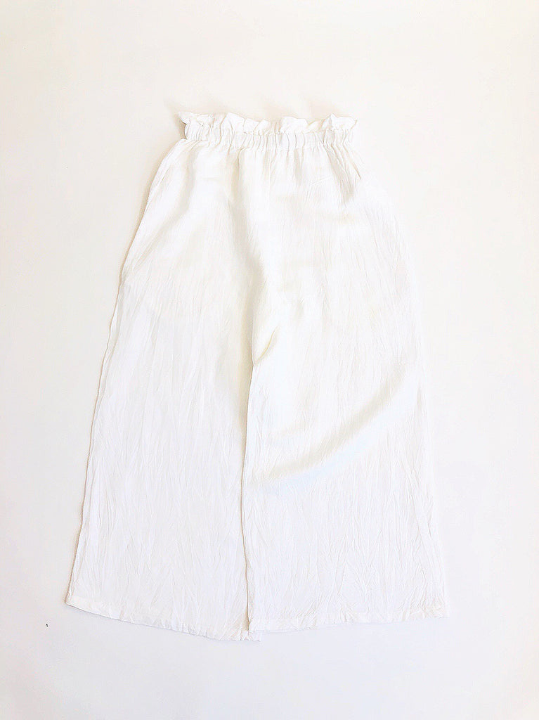 White Romeo Wide Leg Pants Pre Order - Fabric ETA JUN6th