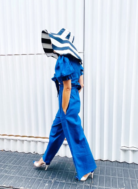 Statement Striped Floppy Hat