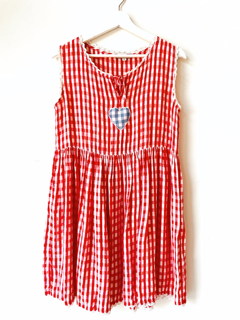 Vintage Italian gingham dress - Bought in Polignano a Mare, Italy - Size Small
