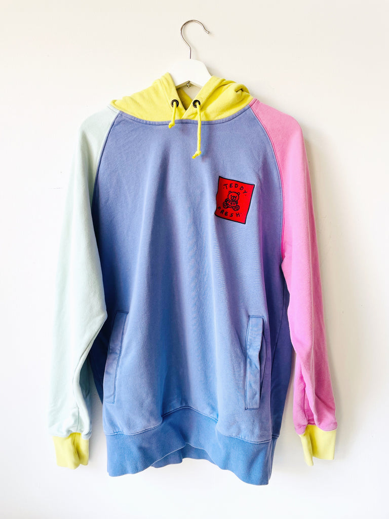 Teddy Fresh Colour Block Hoodie - Oversized - Size Medium