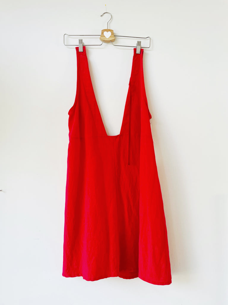 Archive Tilda Dress - Red Linen - Size Medium (Copy)