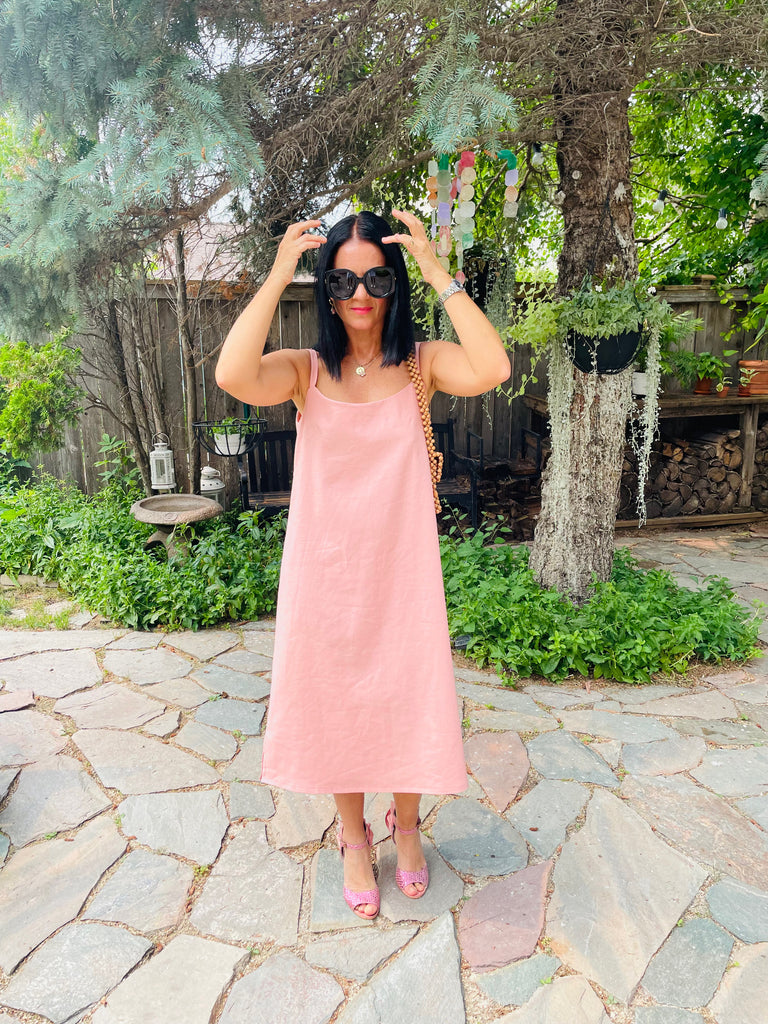 Pink Slip Dress - Midi Length - ETA late August