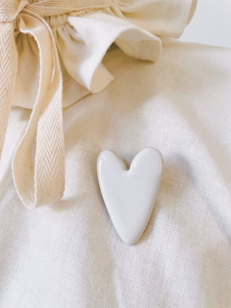 Heart brooches - Collaboration with MEG DOES POTTERY