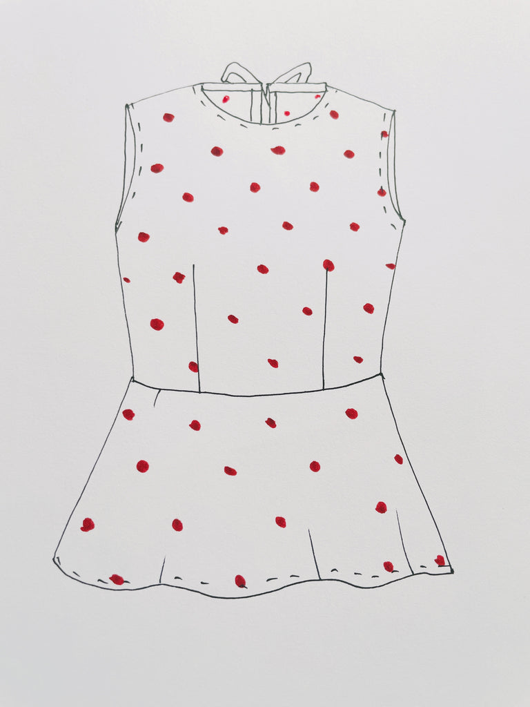 Celine sleeveless Polka Dots top