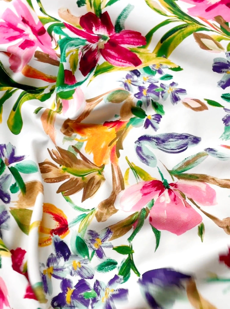 Open Front Nikita Day Gown in Island Blooms Print