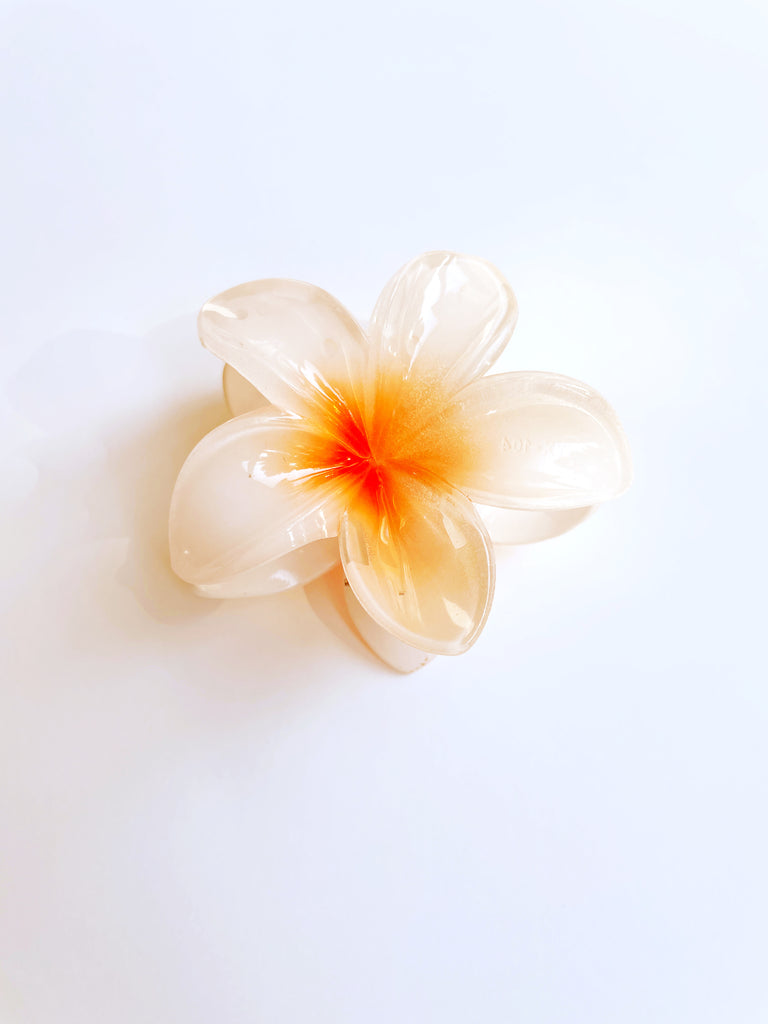 Plumeria Hair Claw Clip