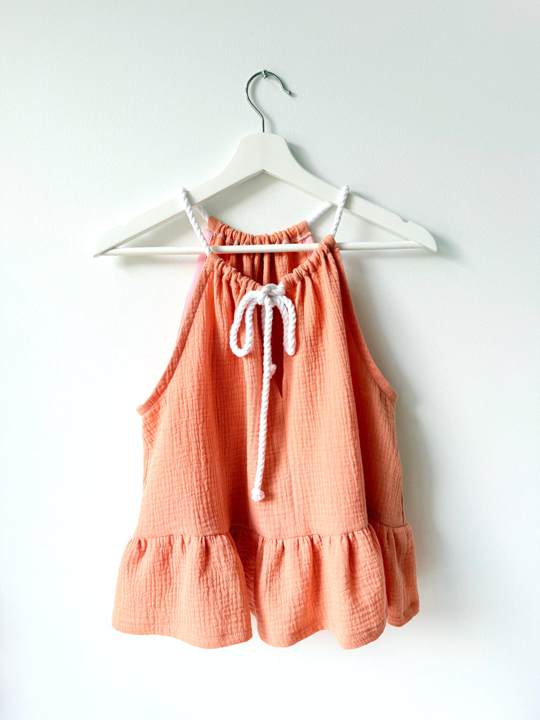 Athena Frill Top - Organic Double Gauze Cotton - 6 colours
