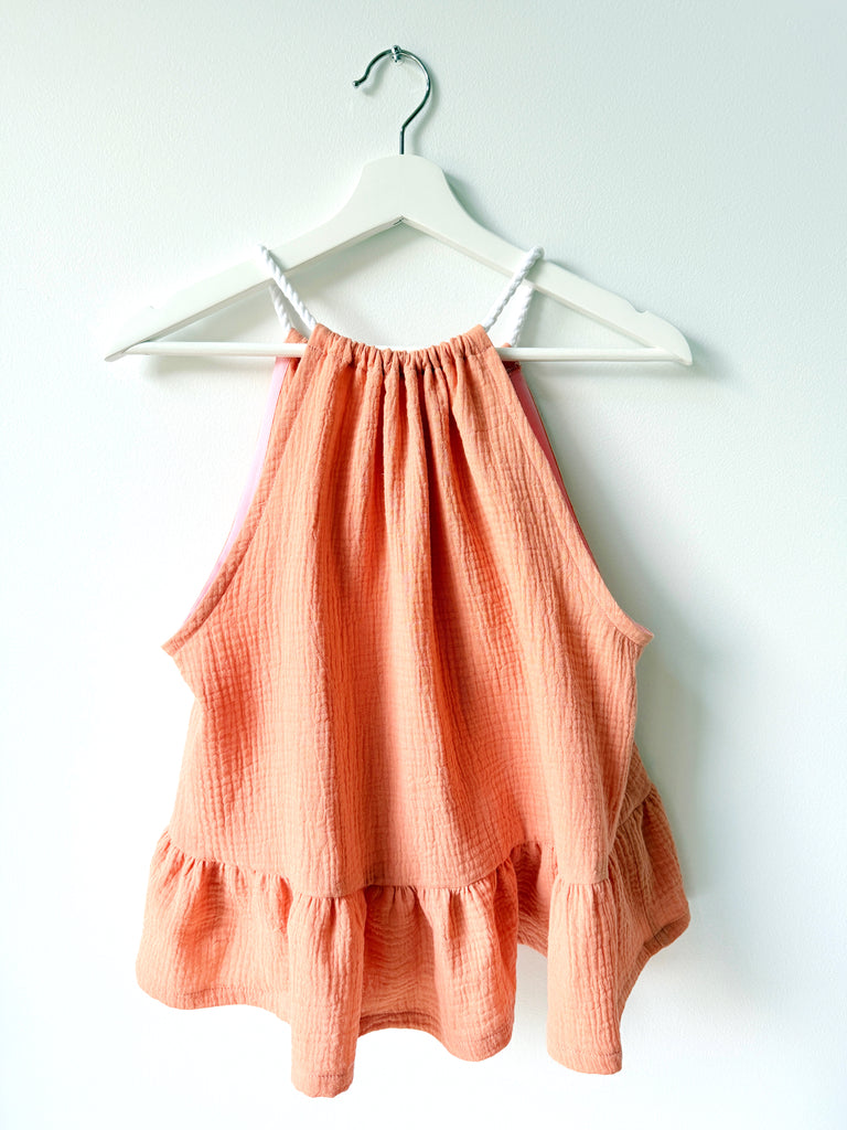 Athena Frill Top - Organic Double Gauze Cotton - 6 colours