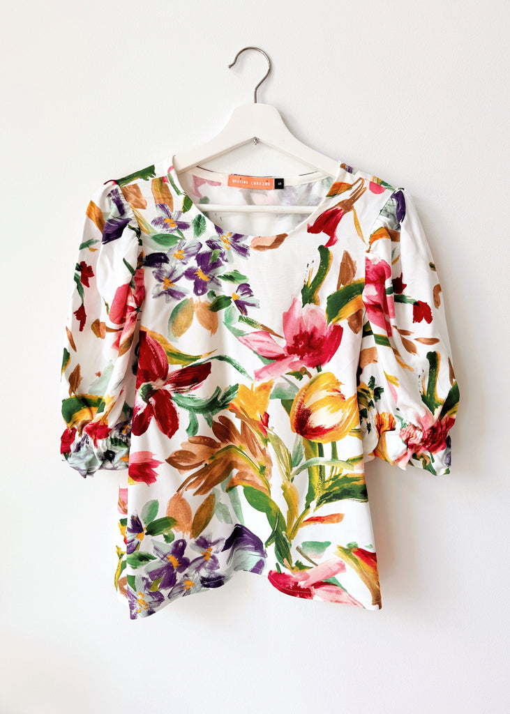 2nd batch pre-order - Alice Blouse In Island Blooms Print