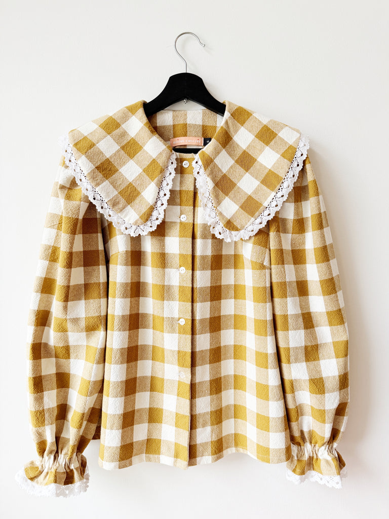 Pauline Statement Collar Blouse - Dijon