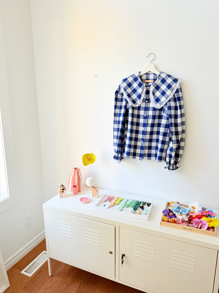 Pauline Statement Collar Blouse - Blue