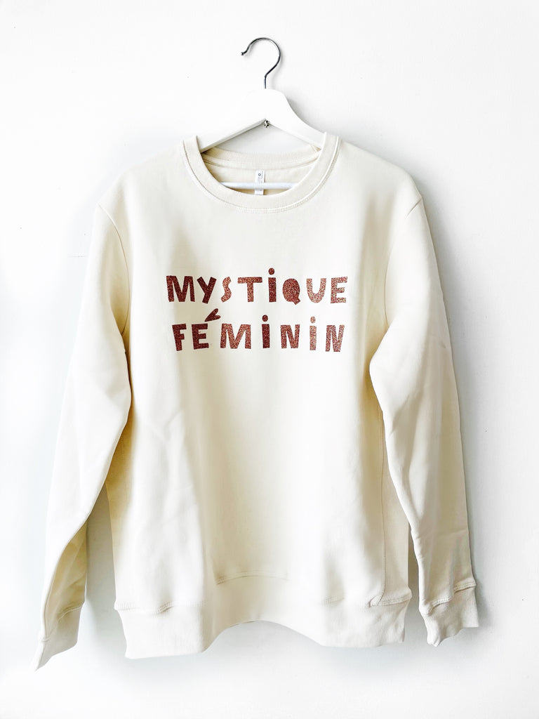 Organic Cotton Mystique Feminin Sweatshirt - Caffe Latte combo