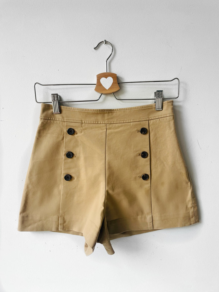 Aritzia Khaki Sailor Shorts - Size 6 - fits like XS/S