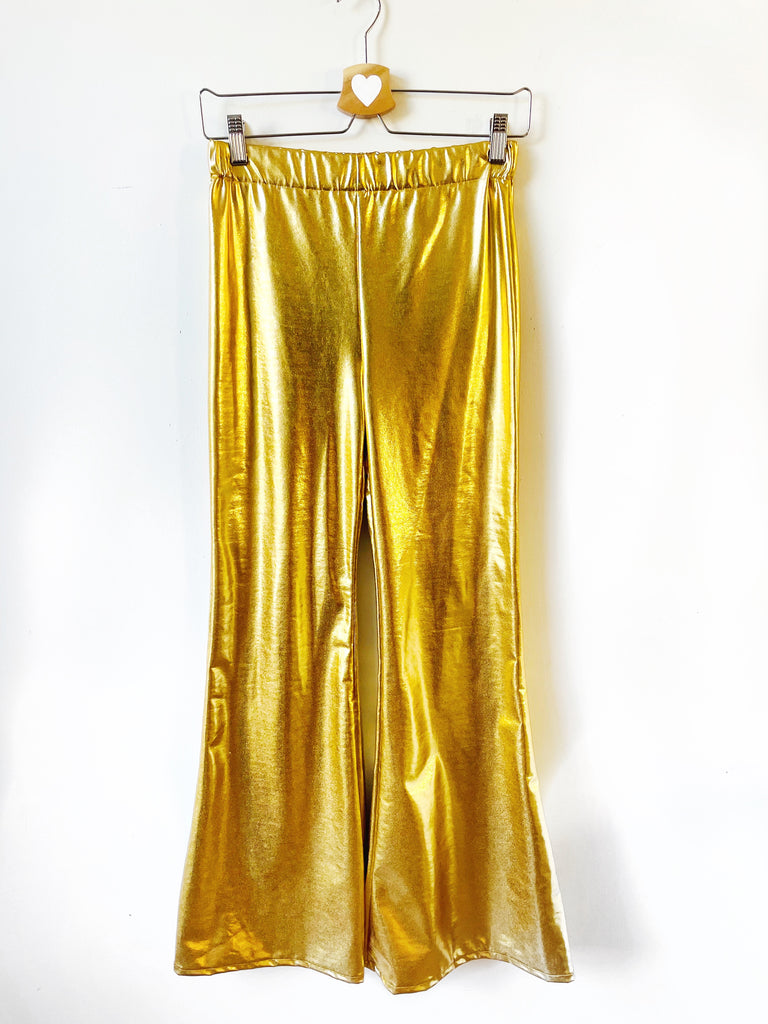 Farrah Golden Metallic flared pants