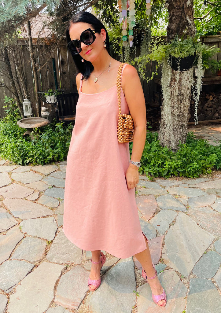 Pink Slip Dress - Midi Length - ETA late August