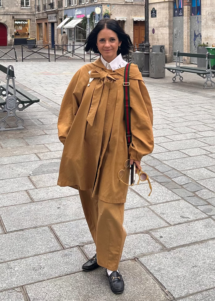 Wallis Twill Trench - Tan colour