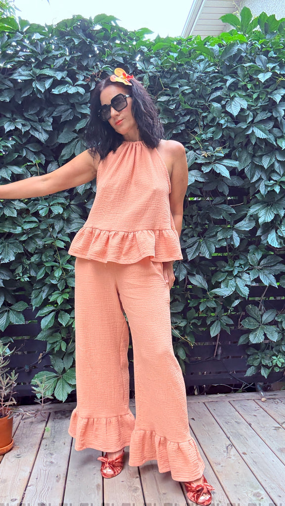 Athena Frill Top - Organic Double Gauze Cotton - 6 colours