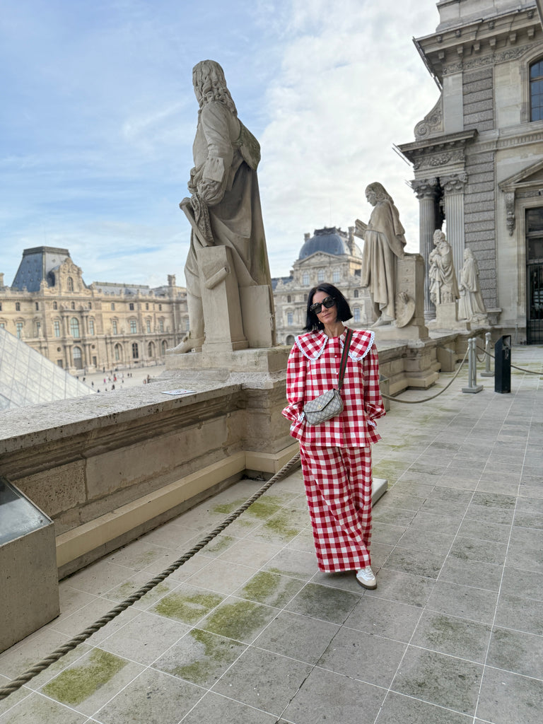 Pauline Statement Collar Blouse - Rouge