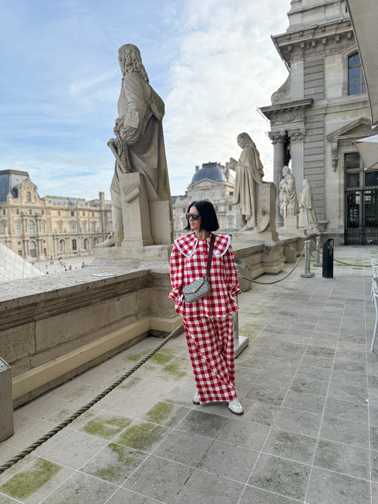Pauline Statement Collar Blouse - Rouge
