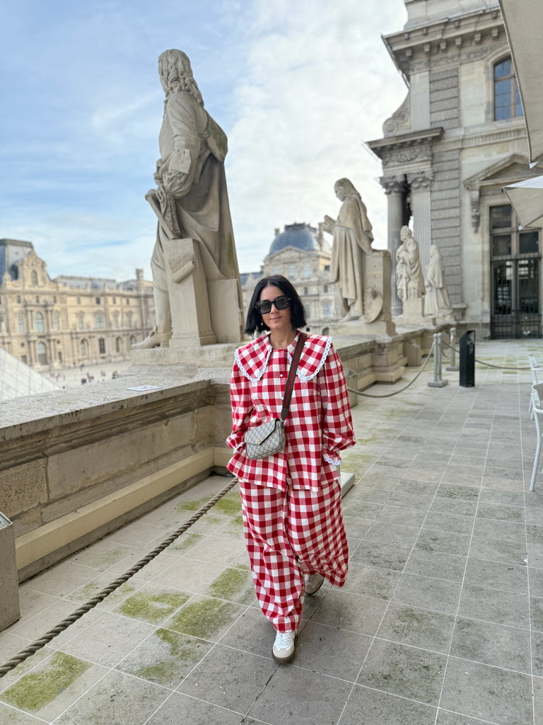 Pauline Statement Collar Blouse - Rouge