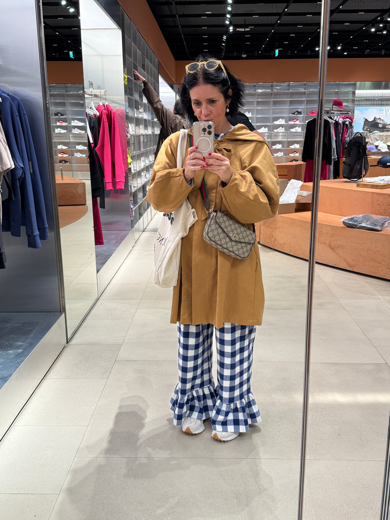 Capucine Ruffle Pants in Organic Cotton - Gingham Pattern (4 colours).