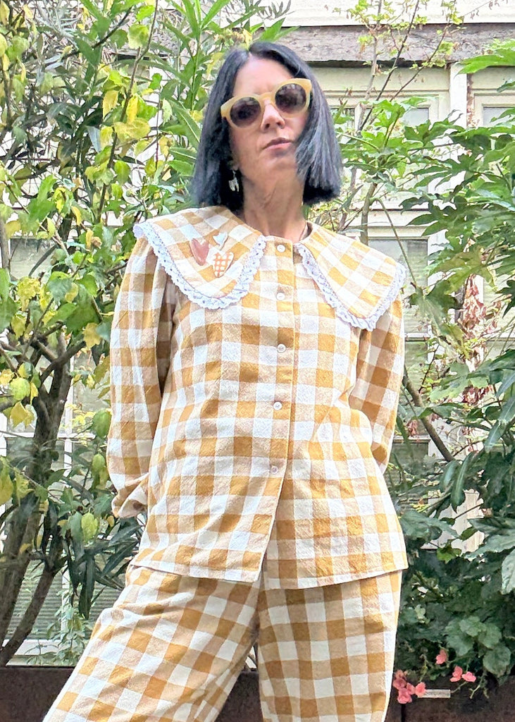 Pauline Statement Collar Blouse - Dijon