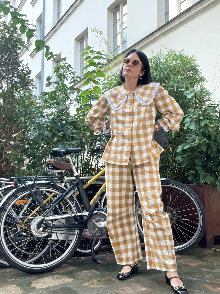 Pauline Statement Collar Blouse - Dijon