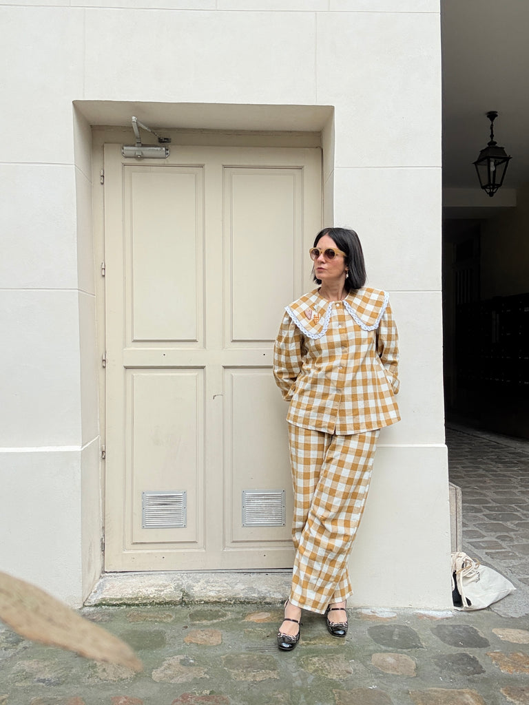 Pauline Statement Collar Blouse - Dijon