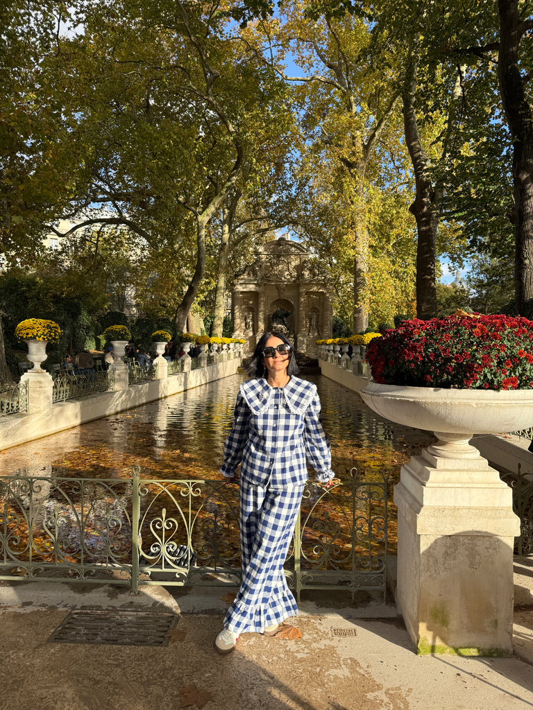 Pauline Statement Collar Blouse - Blue