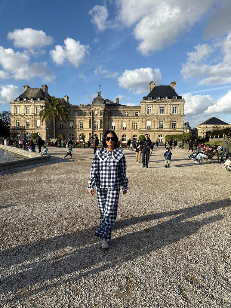 Pauline Statement Collar Blouse - Blue