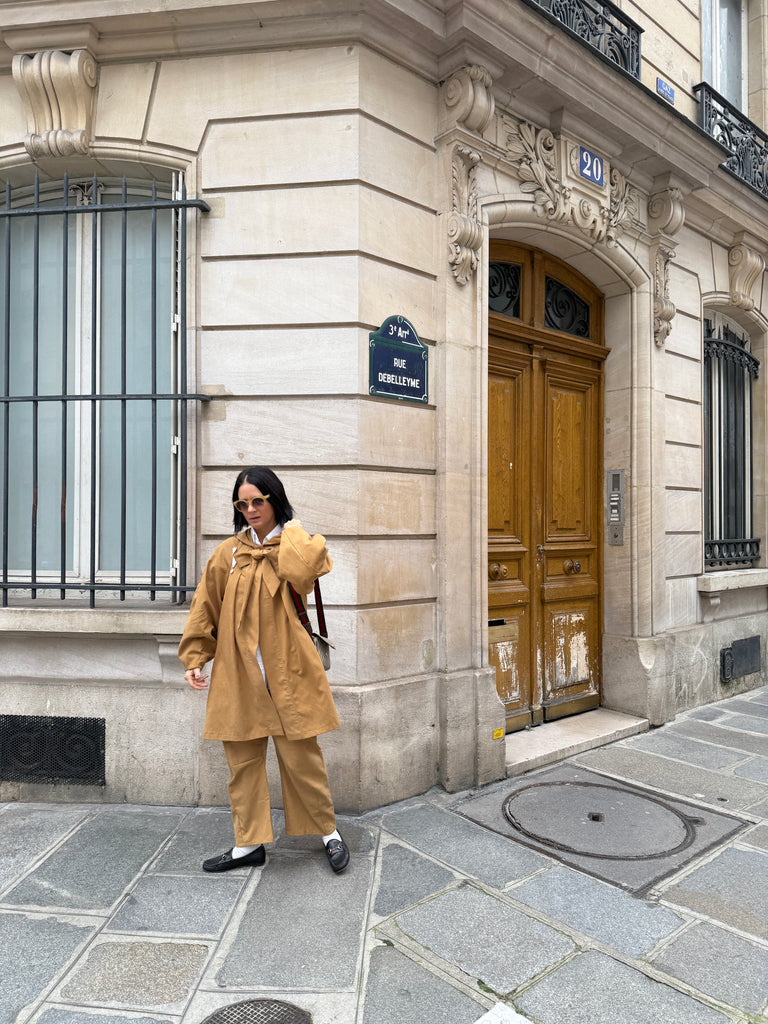 Wallis Twill Trench - Tan colour