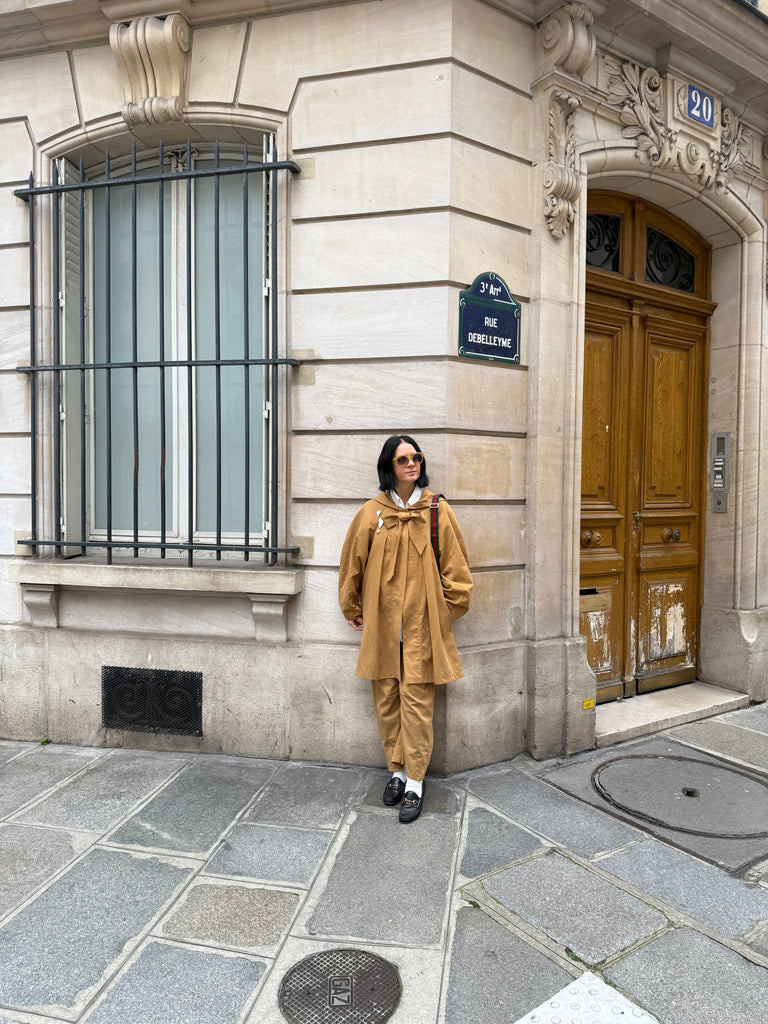 Emmanuelle Barrel Pants - Tencel Cotton Twill Stretch - Tan