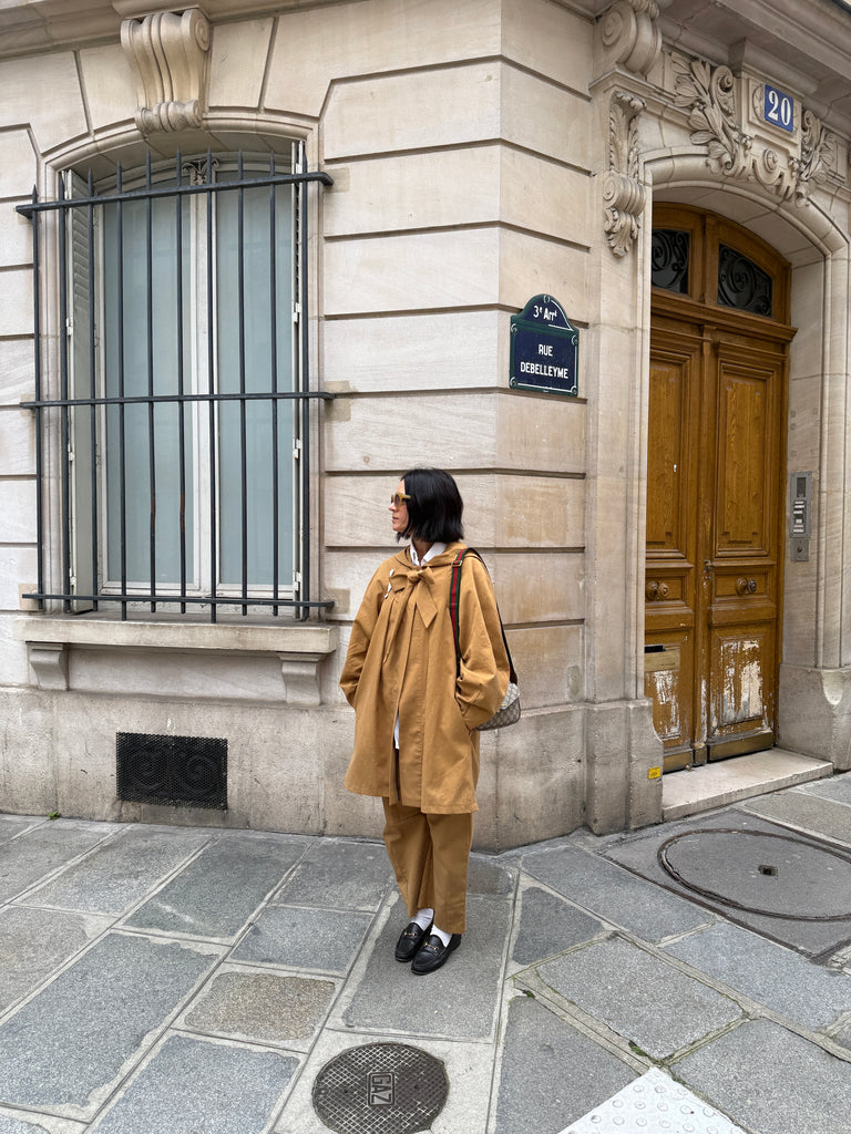 Wallis Twill Trench - Tan colour