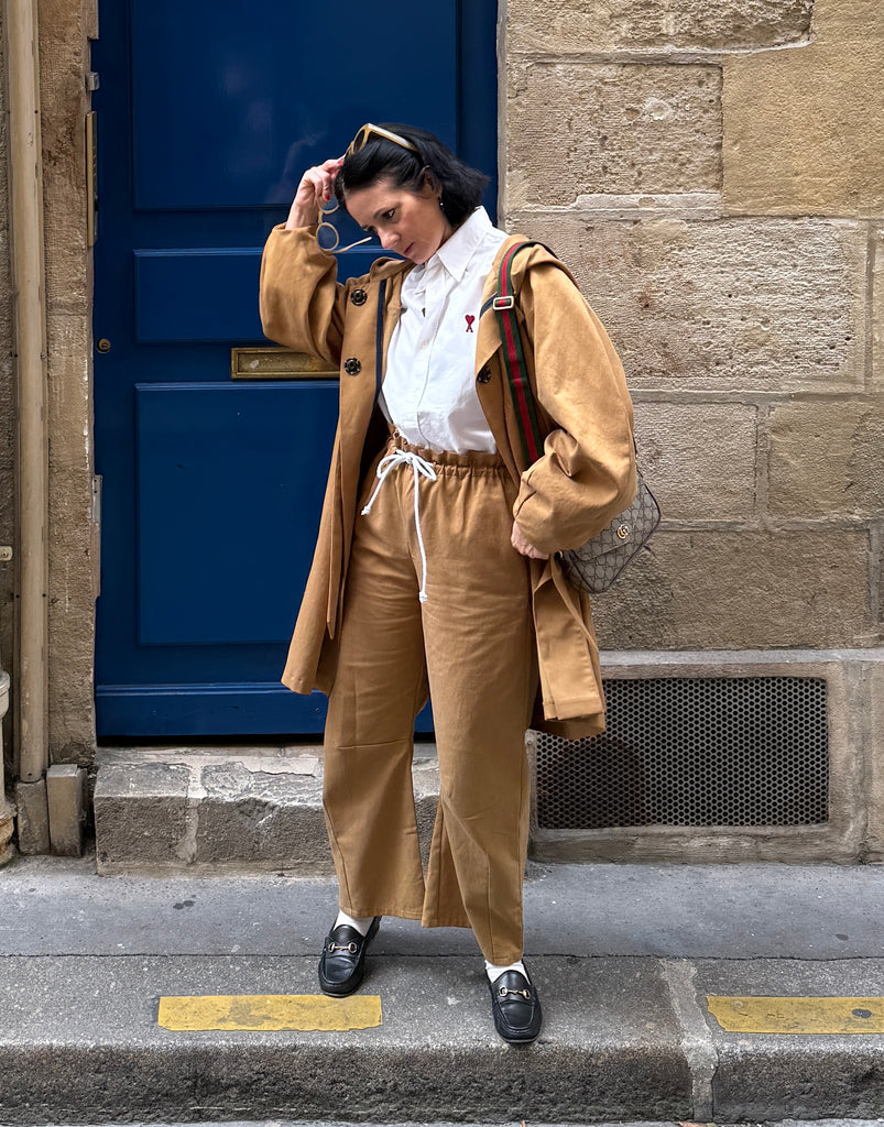 Wallis Twill Trench - Tan colour