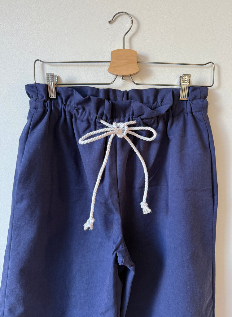 Emmanuelle Barrel Pants - Tencel Cotton Twill Stretch - Bill Blue