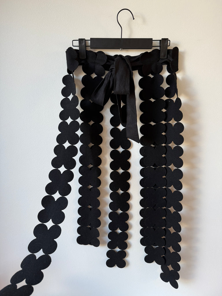 Laser Cut Flower belt skirt