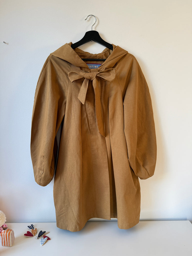 Wallis Twill Trench - Tan colour