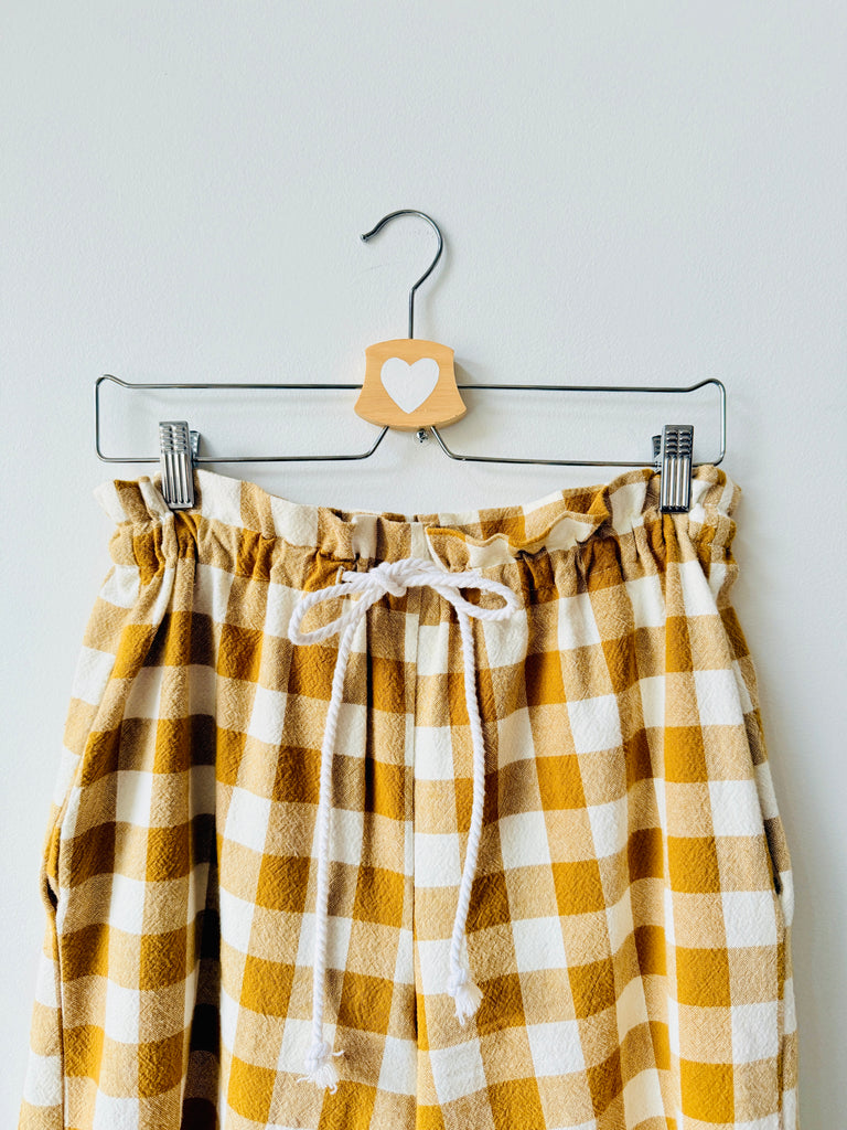 Emmanuelle Barrel Pants - Gingham Pattern ( 4 Colours )