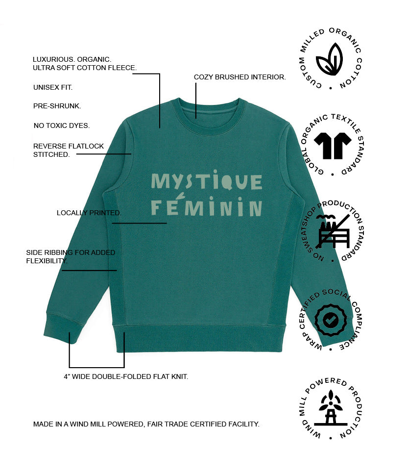 Organic Cotton Mystique Feminin Sweatshirt - Boreal Forest Combo