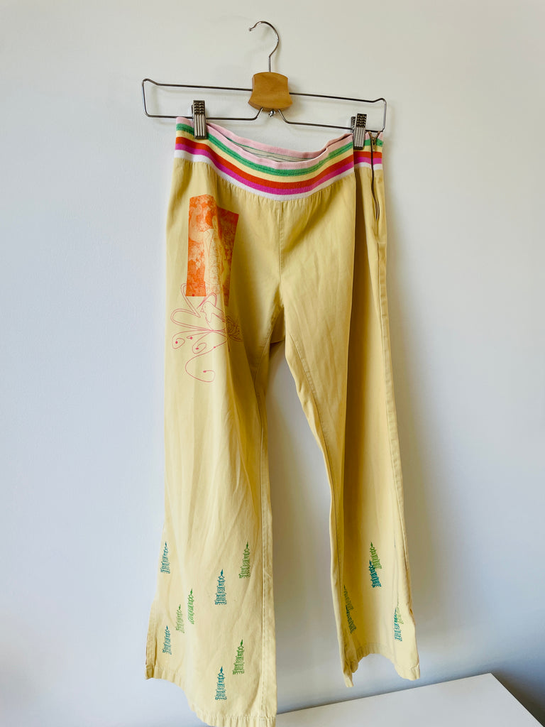 Easy screen printed pants -  Size small - Preloved