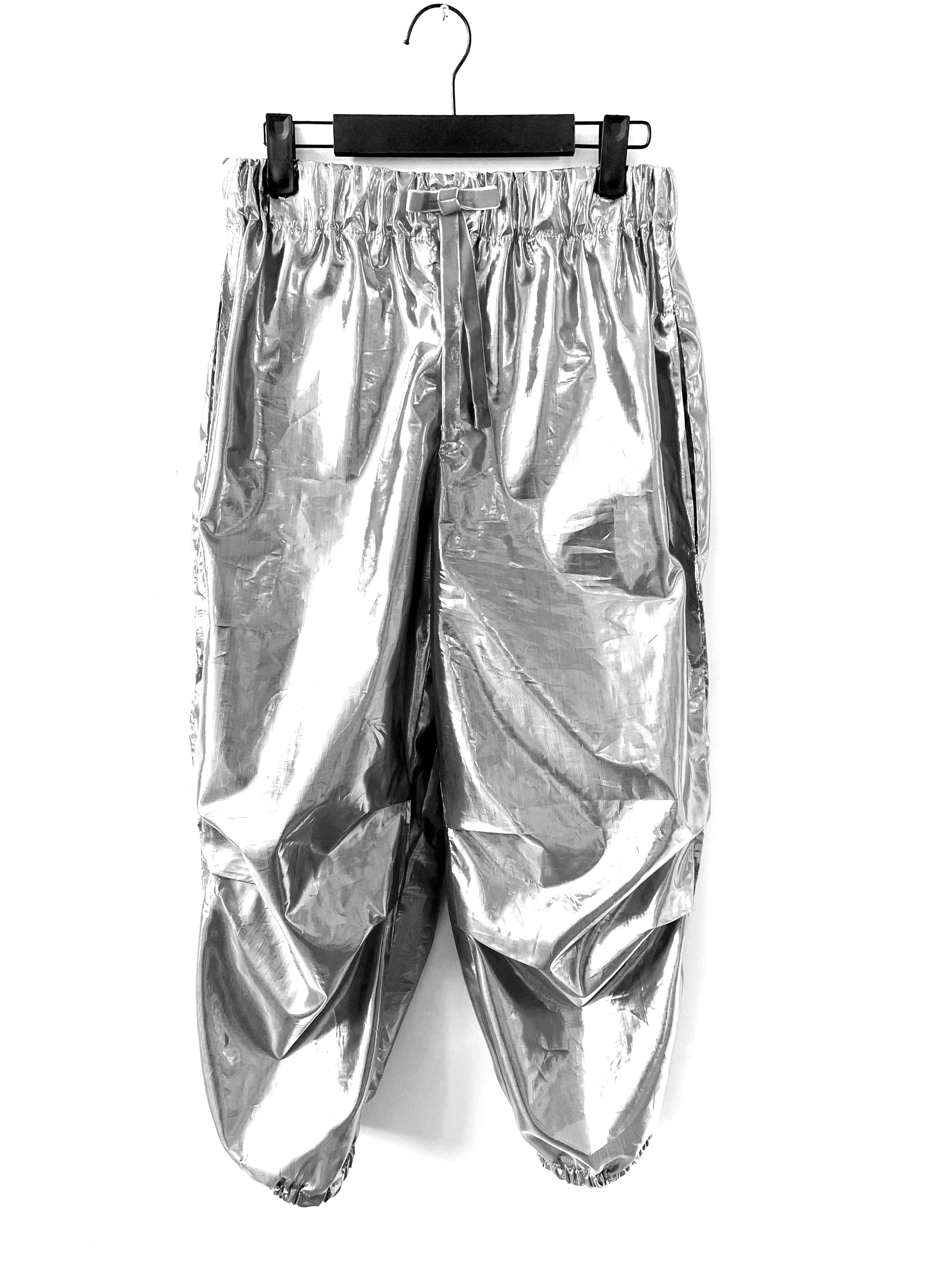 Eivissa Baggy Metallic Pants - Silver – maisoncorazon