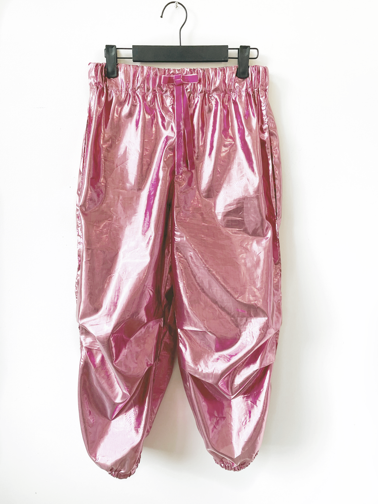 Eivissa Baggy Metallic Pants - Soft Pink