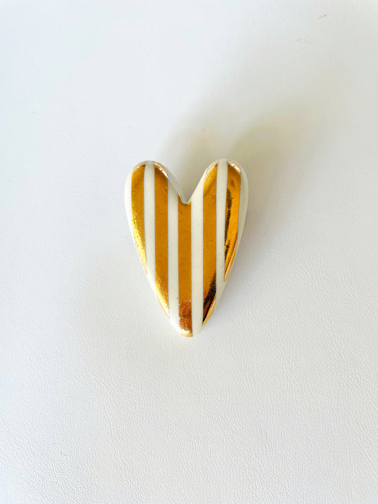 Heart Brooches. Collaboration with Meg Does Pottery