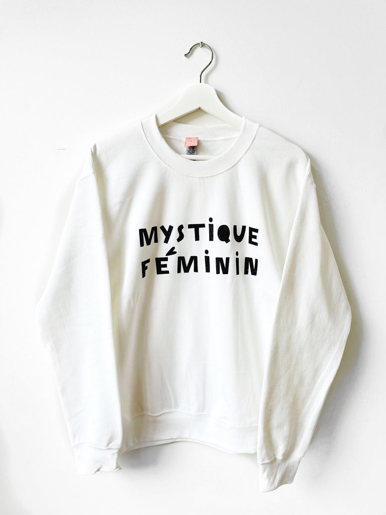 White / Black Glitter / Mystique Feminin Sweatshirt