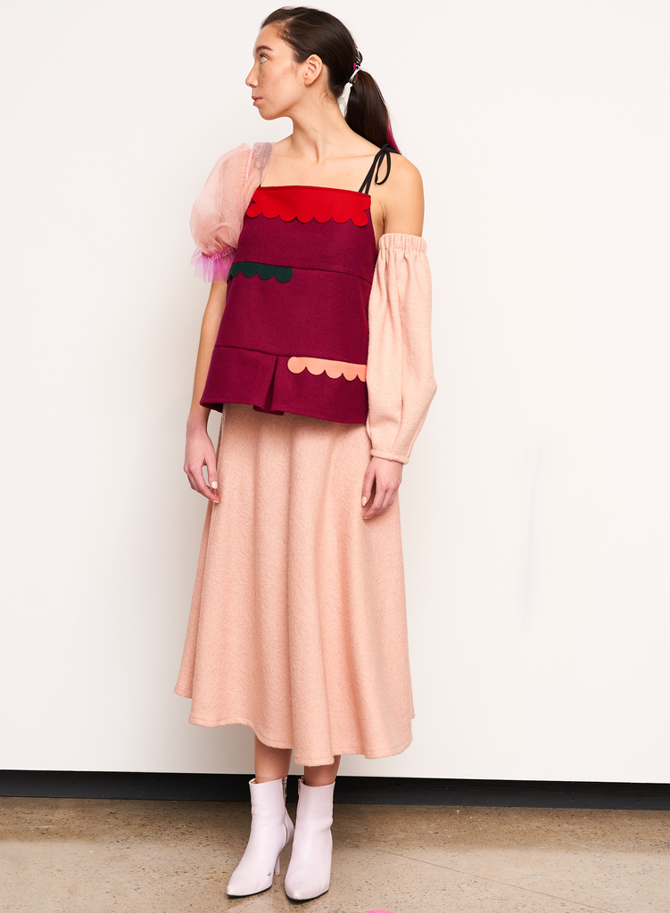 Sabrina Midi Skirt in Boucle Wool